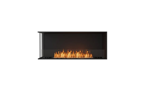 Ecosmart Fire Flex 50LC Left Corner Fireplace Insert - Black Finish / Stainless Steel Burner - ESF.FX.50LC